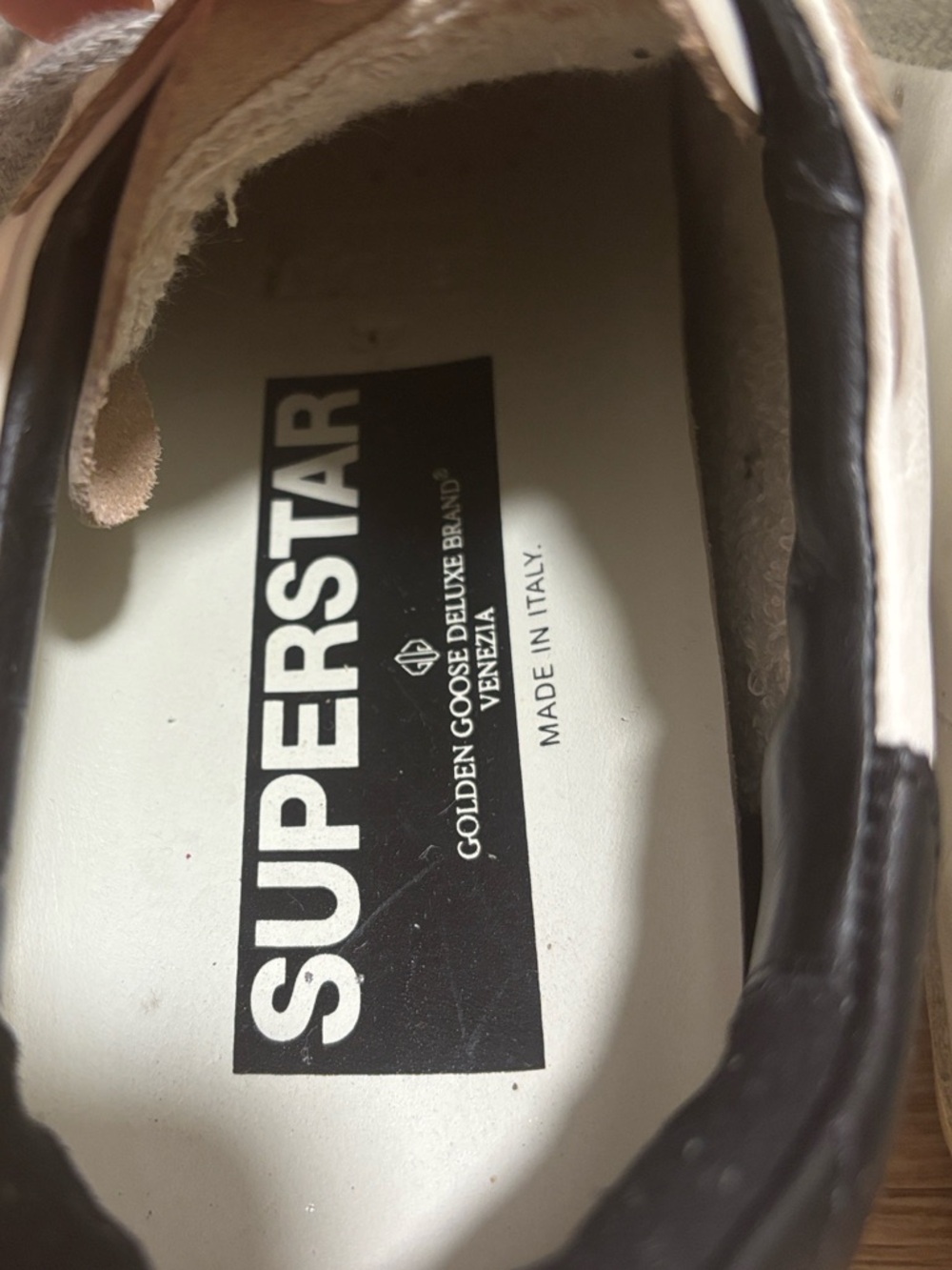 Women's Super-Star with white suede star and black leather heel tab - Picture 6 of 7